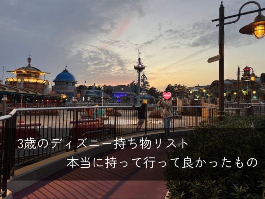 3歳ディズニーの持ち物